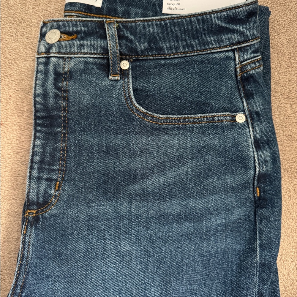 NWT LOFT Petite Curvy High Rise Slim Jeans